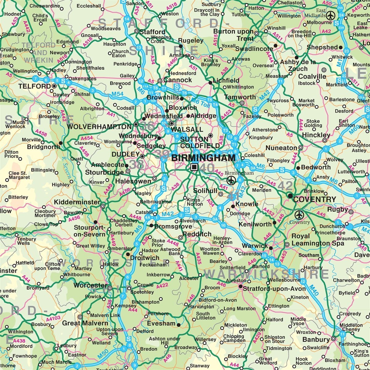 Wall Maps - Supersize British Isles Motoring Wall Map