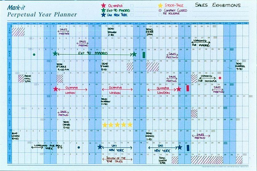 Wall Planner - Perpetual Year Wall Planner